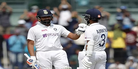 ரோகித் - ரஹானே 100 ரன் 'பார்ட்னர்ஷிப்': வலுவான நிலையில் இந்தியா!