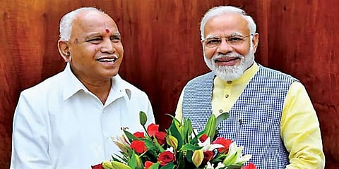 கட்சிக்கு எடியூரப்பா ஆற்றிய பணிகளை வர்ணிக்க வார்த்தை இல்லை: பிரதமர் மோடி