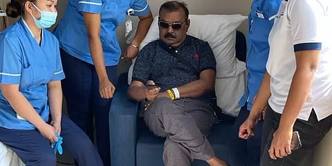''நல்ல உடல் நலத்துடன் உள்ளேன்'' - துபாயிலிருந்து புகைப்படம் வெளியிட்ட விஜயகாந்த்