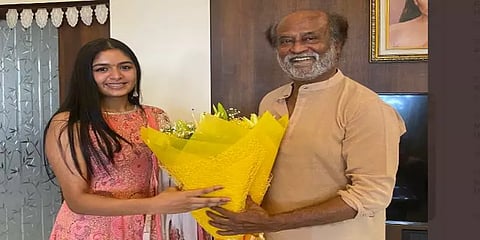 ஹீரோயினாக அறிமுகம்:  ரஜினியிடம் ஆசிர்வாதம் வாங்கிய இயக்குநர் ஷங்கர் மகள்