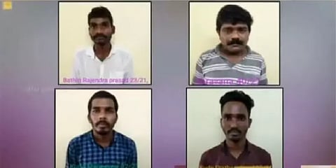 ஆந்திராவில் இருந்து 120 கிலோ கஞ்சா கடத்தல் -  4 பேர் கைது