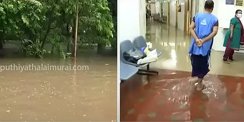 கே.கே.நகர் அரசு புறநகர் மருத்துவமனை வார்டுகளுக்குள் புகுந்த மழைநீர்: நோயாளிகள் அவதி