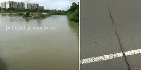 செங்கல்பட்டு: தையூர் சாலையில் விரிசல் ஏற்பட்டுள்ளதால் மக்கள் அச்சம்