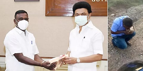 குரங்கை காப்பாற்ற முயன்ற கார் ஓட்டுநருக்கு முதல்வர் ஸ்டாலின் நேரில் பாராட்டு