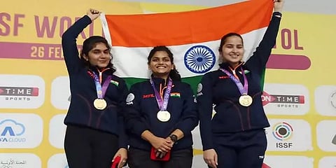 உலகக்கோப்பை துப்பாக்கிச் சுடுதல் போட்டி - இந்தியா முதலிடம்