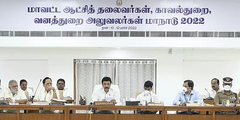``மேலிட ஆணைக்காக காத்திருக்காமல் நடவடிக்கை எடுங்க”- காவல்துறை மாநாட்டில் முதல்வர் ஸ்டாலின்