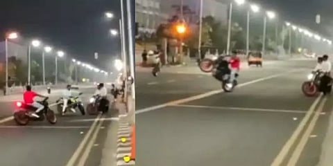 சென்னை: பைக் சாகசத்தில் ஈடுபட்ட 3  சிறுவர்கள் உட்பட 18 பேர் கைது