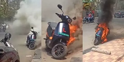 புனேவில் தீப்பிடித்து எரிந்த ஓலா இ-ஸ்கூட்டர்: விசாரித்து வருவதாக தயாரிப்பு நிறுவனம் தகவல்