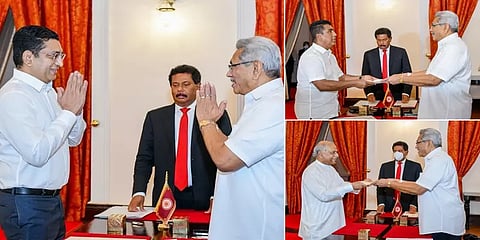 இலங்கையில் 4 பேர் கொண்ட புதிய அமைச்சரவை பதவியேற்பு