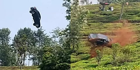 200 மீட்டர் உயரத்திற்கு பறந்து வந்து கீழே விழுந்த கார் - பதறிப்போன பொது மக்கள்