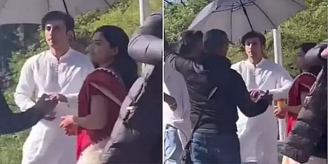 ரன்பீர் - ராஷ்மிகா நடிக்கும் ‘அனிமல்’ - படப்பிடிப்பு தளத்திலிருந்து வைரலாகும் போட்டோ