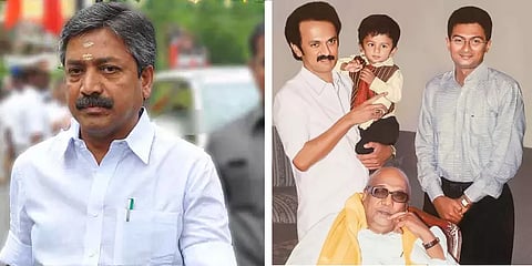 ``உதயநிதி, இன்பநிதிக்கு பட்டாபிஷேகம் நடக்கையில் திமுகவை பார்க்கிறோம்”- சி.வி.சண்முகம்