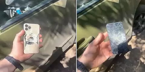 Video: புல்லட் ப்ரூஃபான ஆப்பிள் ஃபோன்: உக்ரைன் வீரரின் உயிரை காத்த Iphone 11 Pro!