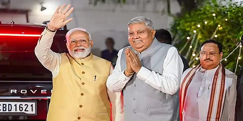 குடியரசு துணைத் தலைவராக ஜகதீப் தன்கர் இன்று பதவியேற்பு