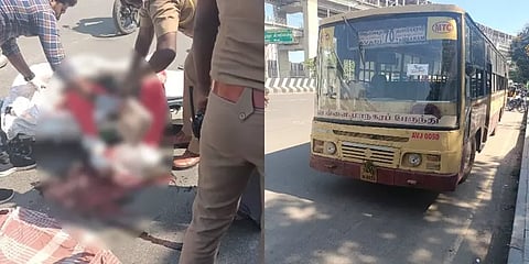 ஆலந்தூர்: டிரைவர் கண் அயர்ந்ததால் பைக் மீது மோதிய பேருந்து! இளம்பெண் பரிதாப பலி!
