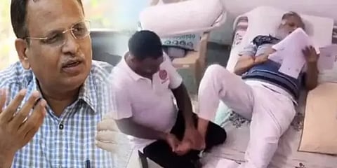 திகார் சிறையில் அமைச்சர் சத்யேந்திர ஜெயினுக்கு 'மசாஜ்' - வெளியான சிசிடிவி காட்சி
