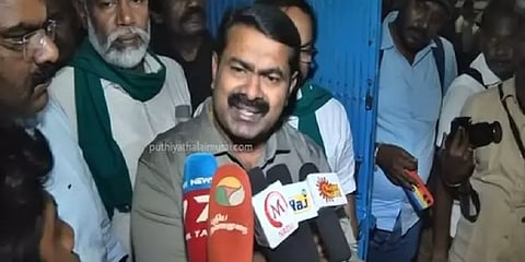 சீமான் பரப்புரையின்போது மாடியிலிருந்து கல் வீசி தாக்குதல் - போலீஸ் விசாரணை