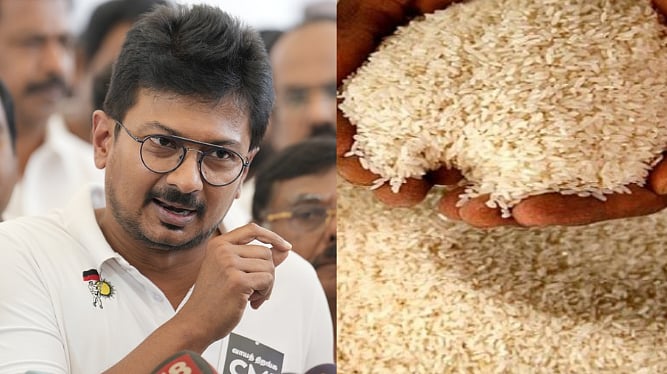 அரிசி பாலிஸ் போட்டு விற்பனை; கரூர் பாணியில் ஓட்டம் - உதயநிதி விமர்சனம்!