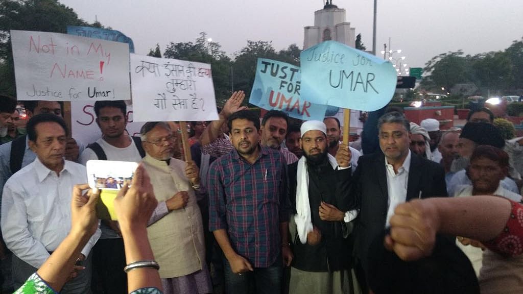 جے پور کے گاندھی سرکر پر مظاہرے کا منظر
