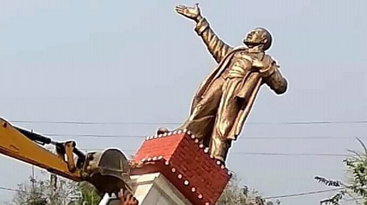 تریپورہ: لیفٹ حکومت جاتے ہی لینن کا مجسمہ منہدم