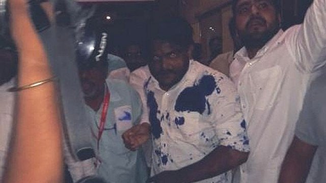 ہاردک پٹیل کے منہ پر پھینکی گئی سیاہی، بی جے پی پر الزام