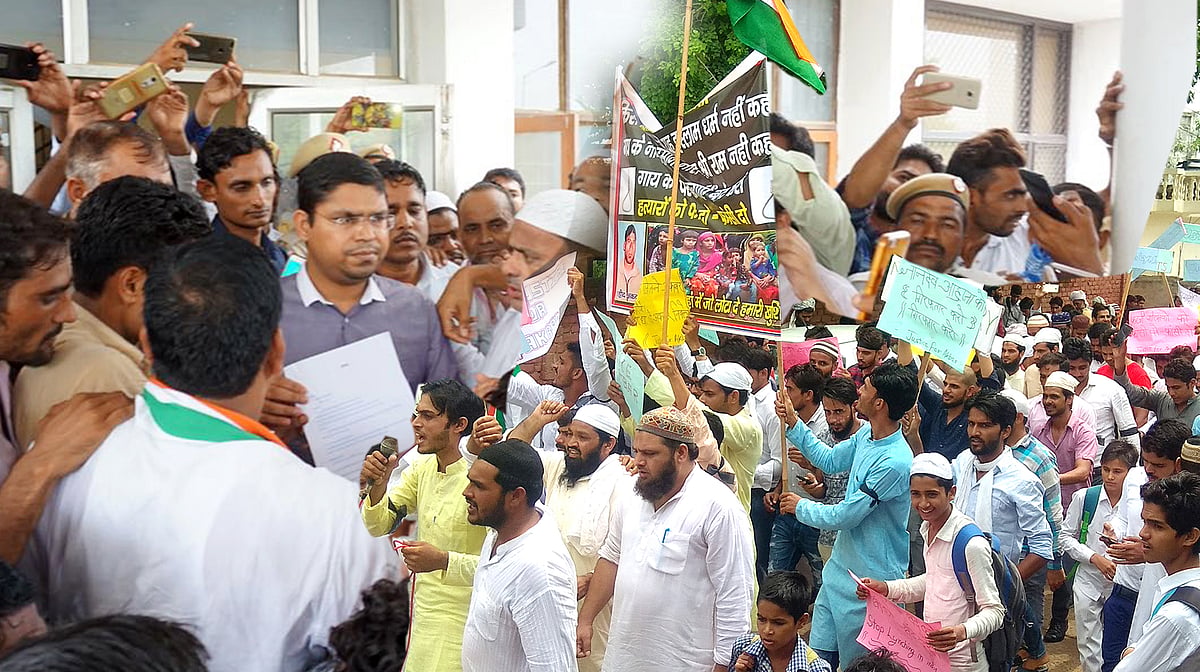 میوات: اکبر لنچنگ کے خلاف احتجاج اور مکتوب دینے کا سلسلہ جاری