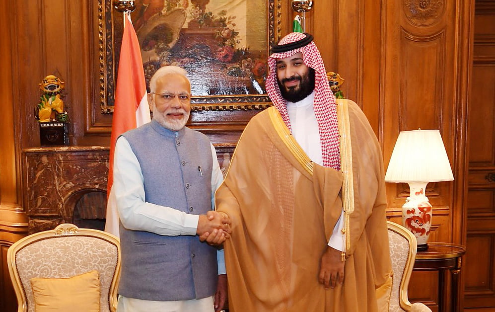 مودی کی ولی عہد شہزادہ محمد بن سلمان کے ساتھ میٹنگ