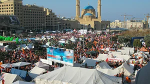 لبنان میں حکومت مخالف ریلی میں 5000 لوگوں کا مظاہرہ