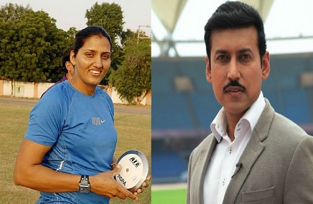 راج وردھن راٹھور کی مشکلیں بڑھیں، اولمپین کرشنا پنیا کریں گی مقابلہ