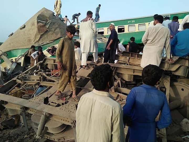 پاکستان میں ریل حادثہ، 14 افراد ہلاک، 79 زخمی