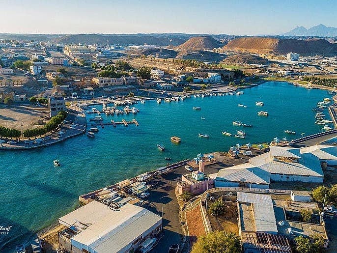  سعودی عرب کے ساحلی شہرضباء کا مسحور کن فضائی منظر