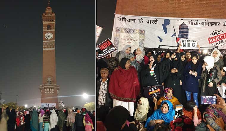 لکھنؤ: گھنٹہ گھر مظاہرہ ختم کرانے کے لیے یو پی پولس چلا رہی خاص مہم