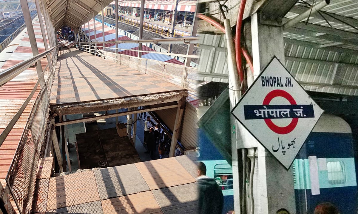 بھوپال: ریلوے اسٹیشن پر پل کا حصہ گرنے سے حادثہ، 7 مسافر زخمی