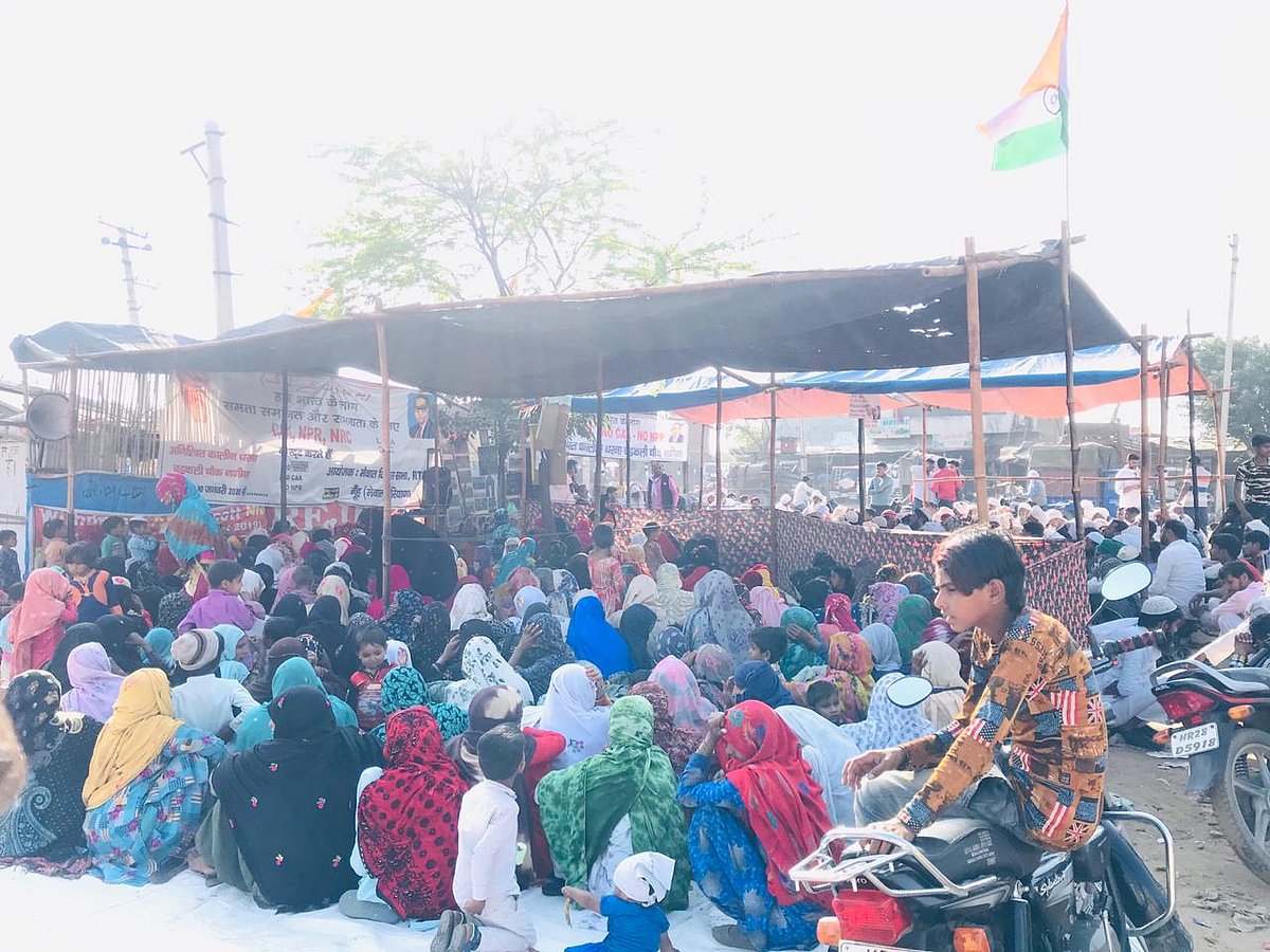 خط میوات کے تیسرے مقام پر بھی سی اے اے مخالف دھرنا شروع