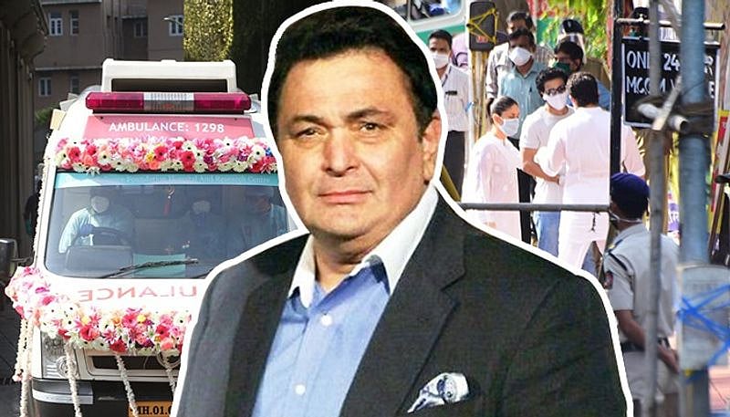 اہل خانہ اور قریبی افراد کی موجودگی میں رشی کپور کی آخری رسومات ادا