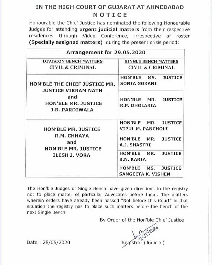 چیف جسٹس نے سول اسپتال پر چھاپہ ماری کی بات کہنے والی گجرات ہائی کورٹ بنچ کو ہی بدل دیا!