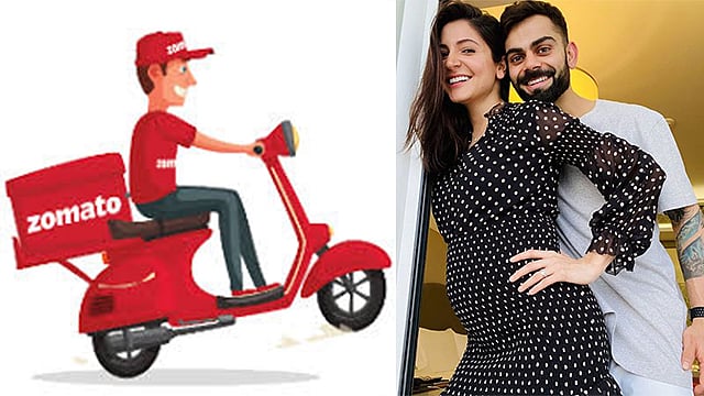فوڈ ڈلیوری پلیٹ فارم 'زومیٹو' نے وراٹ اور انوشکا کو دلچسپ انداز میں دی مبارکباد