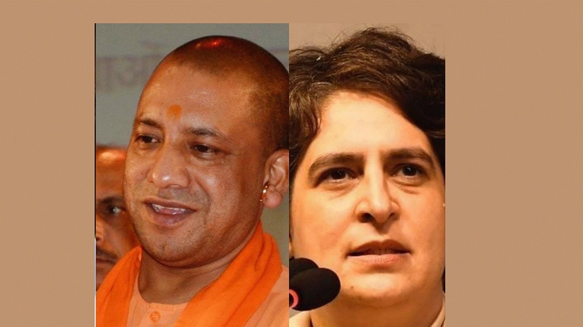 پرینکا گاندھی اور یوگی آدتیہ ناتھ، تصویر آئی اے این ایس