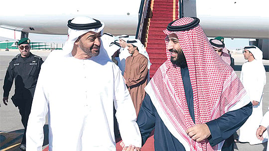 محمد بن سلمان اور محمد بن زاید، تصویر بشکریہ العربیہ 