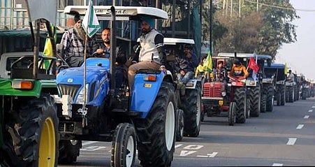 پریڈ کے لئے کسانوں کی زبردست تیاریاں، 20 کلو میٹر تک ٹریکٹر اور ٹرالیوں کی چھاؤنی 
