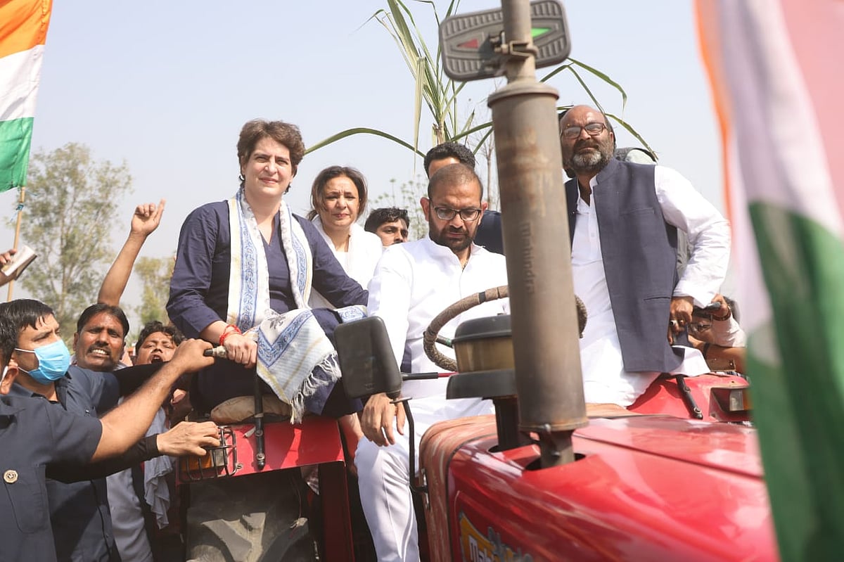 میرٹھ کسان مہاپنچایت: ٹریکٹر پر سوار ہو کر، کھیت کھلیانوں کے راستہ کسانوں کے دل میں اتریں پرینکا گاندھی
