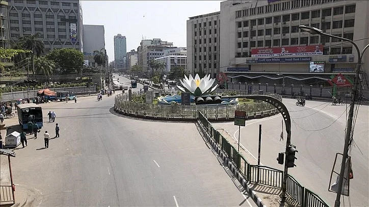 بنگلہ دیش کےلاک ڈاؤن کی ایک تصویر آئی اے این ایس