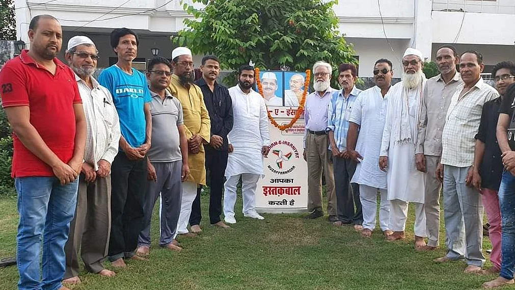 مظفرنگر میں گاندھی کو خراج عقیدت پیش کرنے کا منظر/ تصویر آس محمد