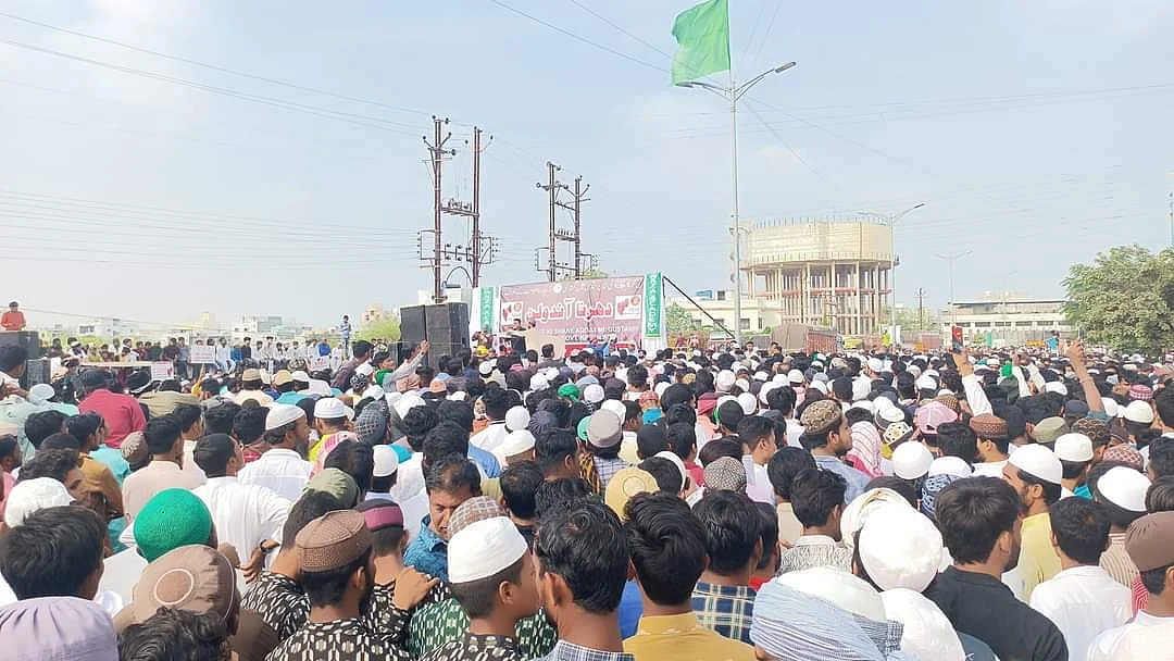 تریپورہ میں فرقہ وارانہ تشدد کے خلاف جلوس کا منظر / تصویر بشکریہ ٹوئٹر
