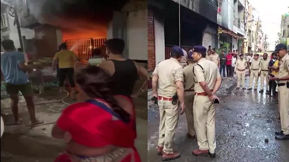اندور: تین منزلہ عمارت میں آگ لگنے سے 7 افراد ہلاک، کئی کی حالت نازک