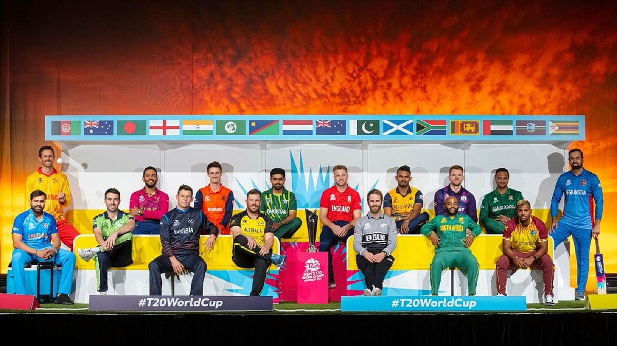 16 ٹیموں کے کپتان نے مل کر بجایا ’ٹی-20 عالمی کپ‘ کا بگل، 28 دنوں کا میلہ، کھیلے جائیں گے 45 میچ