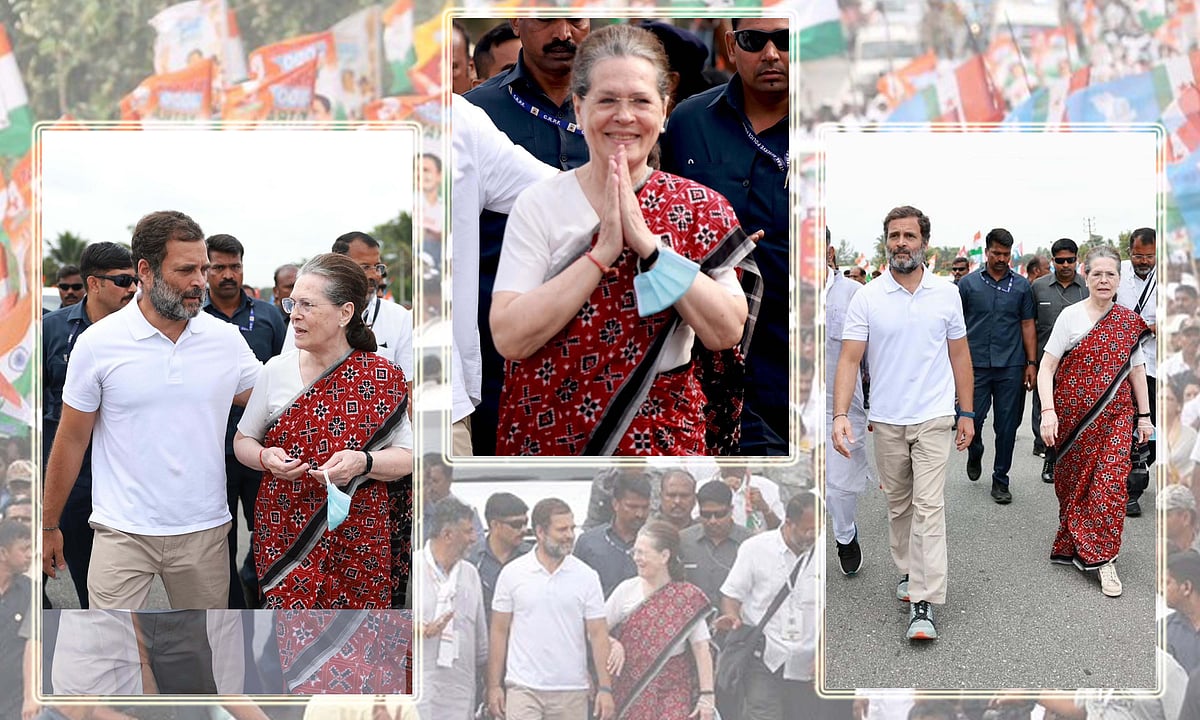 بھارت جوڑو یاترا میں سونیا گاندھی / ٹوئٹر / @INCIndia