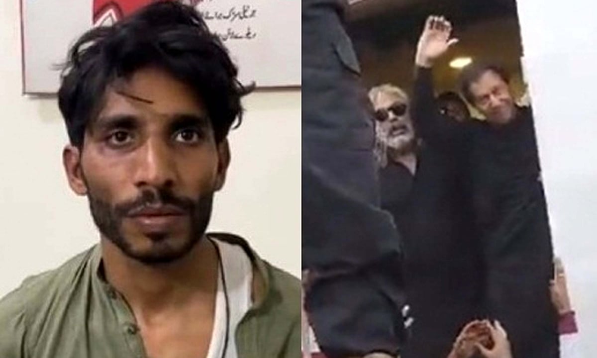 گولی لگنے کے باوجود عمران خان کھڑے ہو گئے، مسکراتے ہوئے مجمع کا استقبال کیا