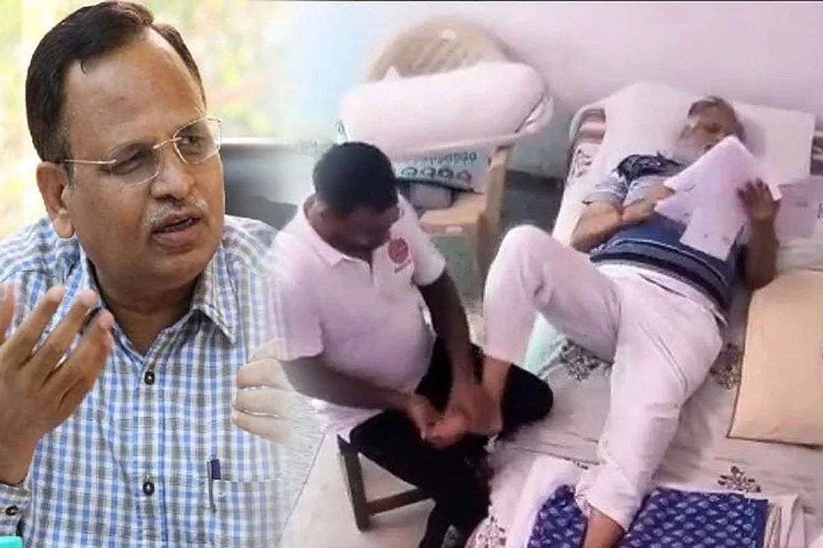 تہاڑ جیل میں ستیندر جین کے مساج کی ویڈیو وائرل، بی جے پی کا کیجریوال حکومت پر حملہ، عآپ کی وضاحت