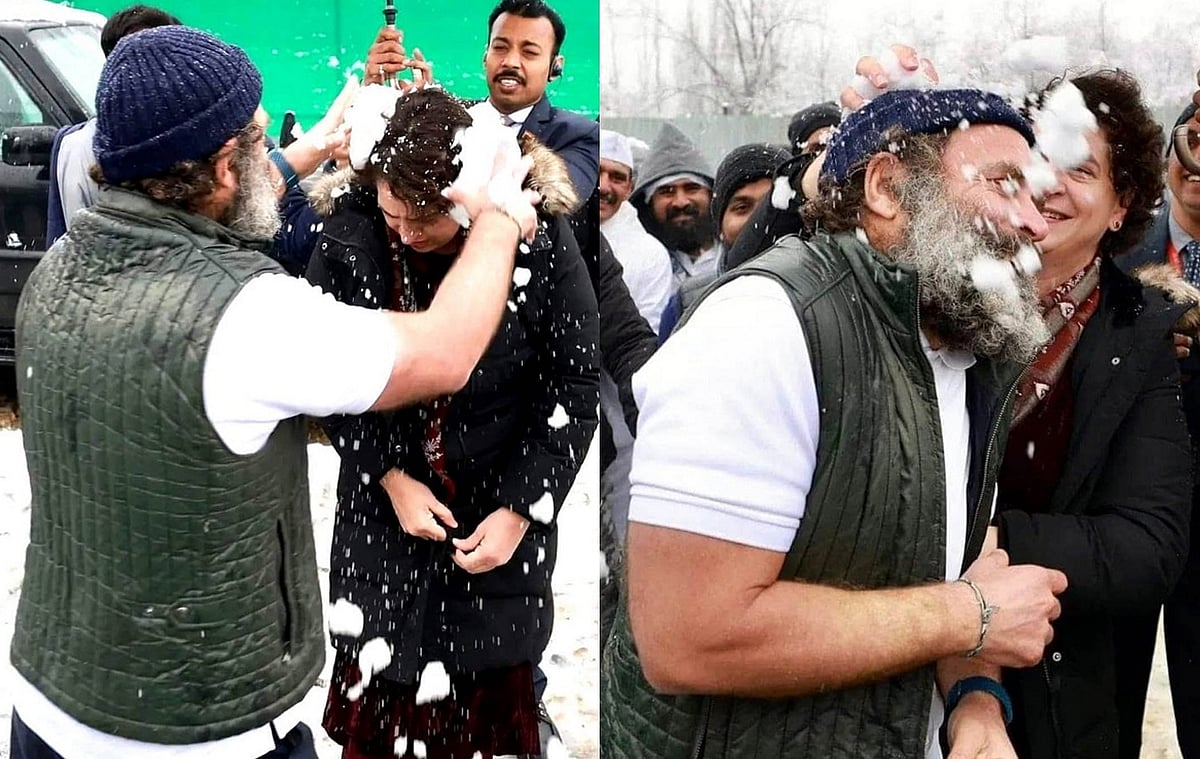 کشمیر: برف باری سے لطف اندوز ہونے سے لے کر ڈل جھیل کی سیر تک، دیکھیں بھائی راہل اور بہن پرینکا کی لازوال محبت کی ویڈیو